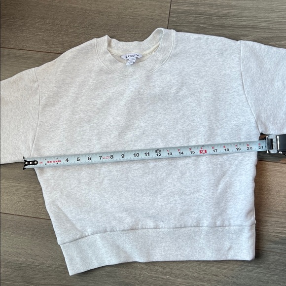 Athleta Light Gray Sweatshirt (Shrunken) - Picture 7 of 8
